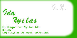 ida nyilas business card